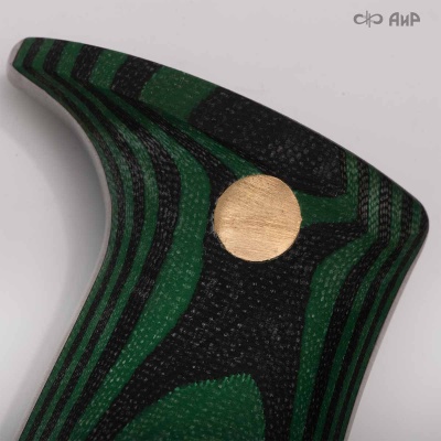 Уралмаш тесак (G10 зелено-черный, паракорд с темлячным узлом, кастомная заточка) - Компания «АиР»