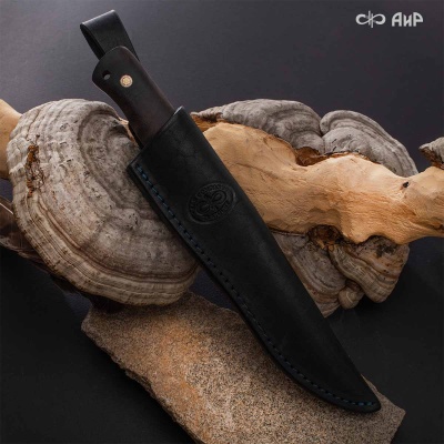 Стриж (стабилизированный березовый кап коричневый, мозаичные пины) дамасская сталь ZDI-1016 - Компания «АиР»