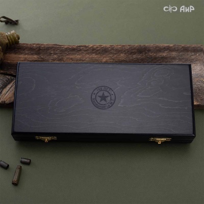 Штык-К100 (стабилизированный граб, вставка из мельхиора, брелок, ручка) в подарочной коробке - Компания «АиР»