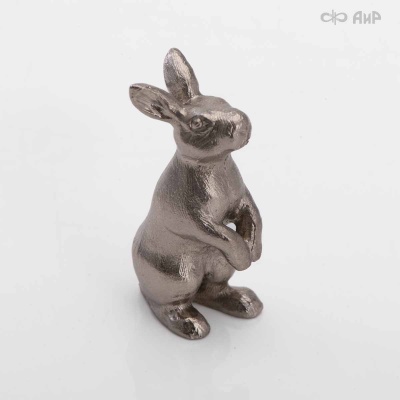 Сувенир Заяц (литье, латунь, никель), Артикул: AF0000021788 - Компания «АиР»