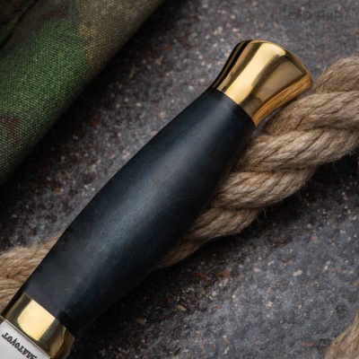 Финка-3 (стабилизированная карельская береза лазурная, латунь, без худ.гравировки) - Компания «АиР»