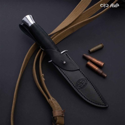 Финка-2 (кожа) дамасская сталь ZDI-1016  - Компания «АиР»