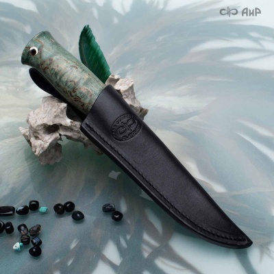 Кузюк (стабилизированная карельская береза лазурная, латунь, декоративный пин) - Компания «АиР»