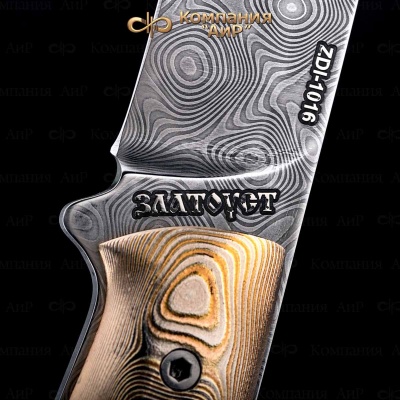 Стриж (мокуме гане) дамасская сталь ZDI-1016, узор пирамида - Компания «АиР»