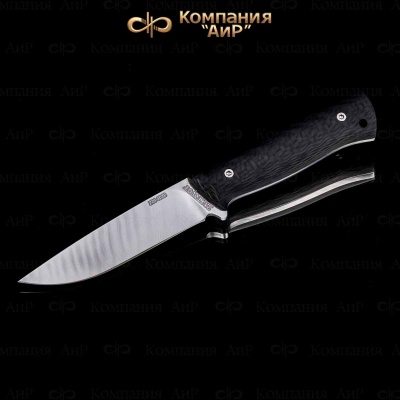 Стриж (карбон черный) дамасская сталь ZDI-1016, узор твист - Компания «АиР»