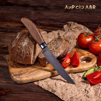 Овощной (орех) дамасская сталь ZDI-1016 - Компания «АиР»