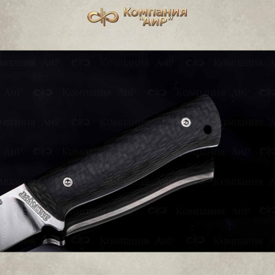 Стриж (карбон черный) дамасская сталь ZDI-1016, узор твист - Компания «АиР»