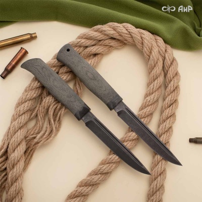 Финка Вача Лайт (текстолит, пескоструйная обработка рукояти, отверстие под темляк, стоунвош) - Компания «АиР»